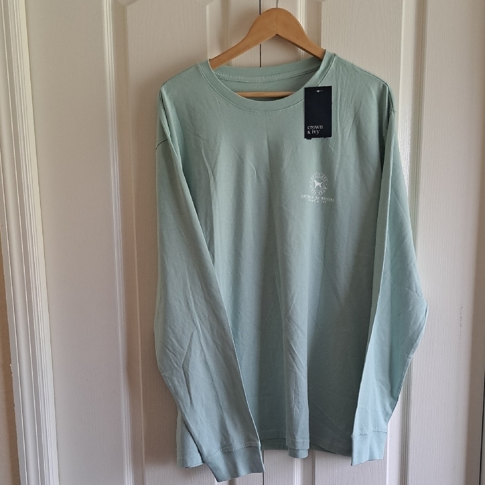 Crown & Ivy Green Long Sleeve Tee The Rusty Dog River Brew